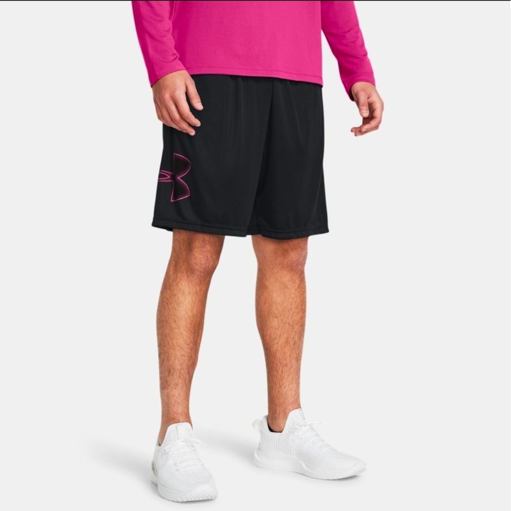 Under Armour‎ Tech Graphic Shorts Mens Medium Black Pink 1306443-019